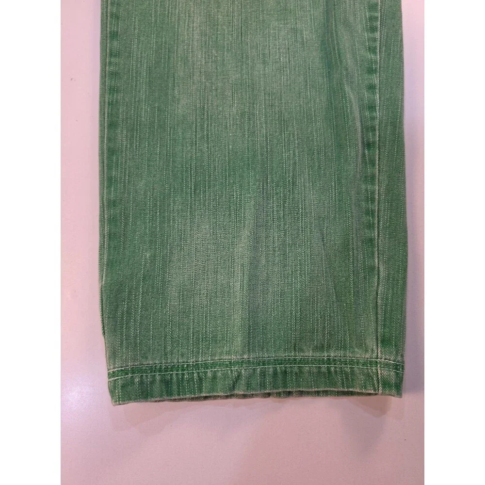Men’s Royal Blue Jean Company Green Twill Denim Pants 36x34 Baggy Skater 90s Y2K